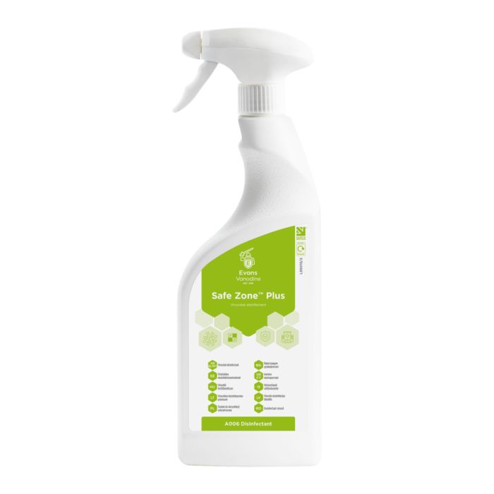 Evans Safe Zone Plus Virucidal Disinfectant 750ml RTU