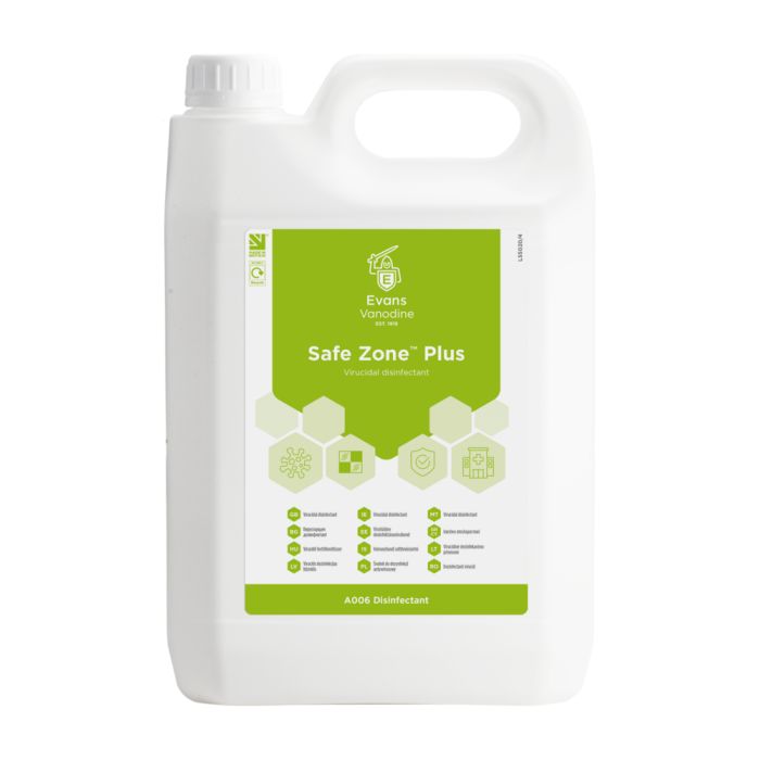 Evans Safe Zone Plus Virucidal Disinfectant 5 Litre RTU