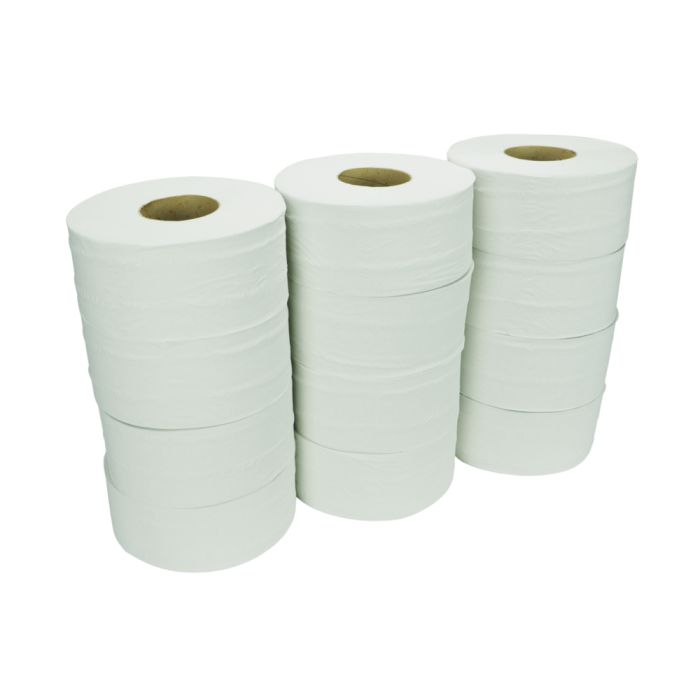 Fine Touch PJTP150 White 2ply Mini Jumbo Toilet Rolls (150m)