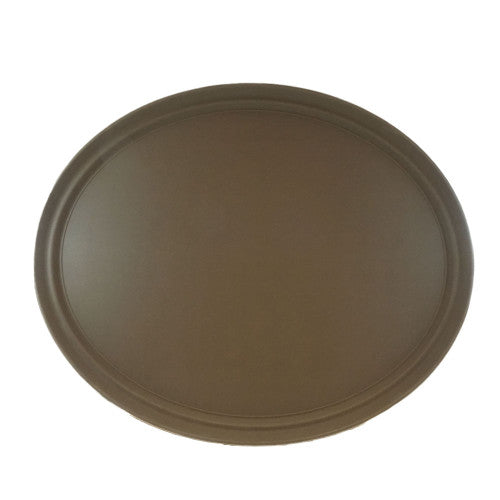 Black Fiberglass Oval Serving Tray 559mm x 686mm