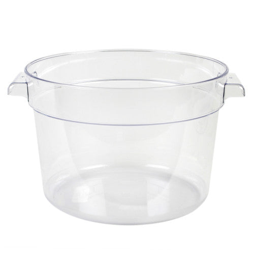 11.4Ltr / 12 qt Clear Round Food Storage Container, Polycarbonate