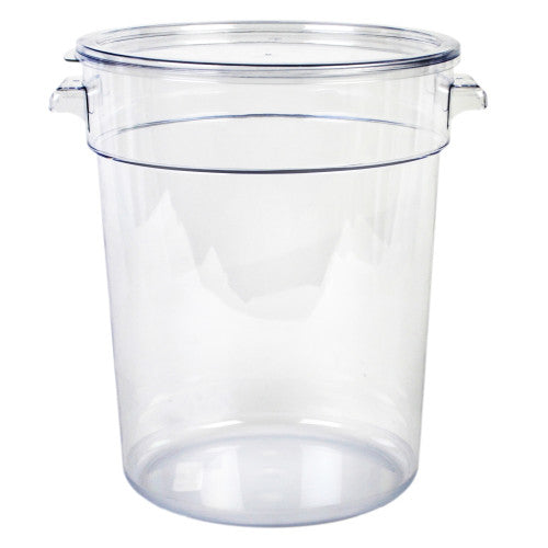 20.8Ltr / 22 qt Clear Round Food Storage Container, Polycarbonate