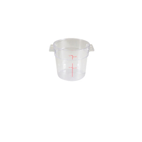 0.95 Ltr Round Clear Polycarbonate Food Storage Container