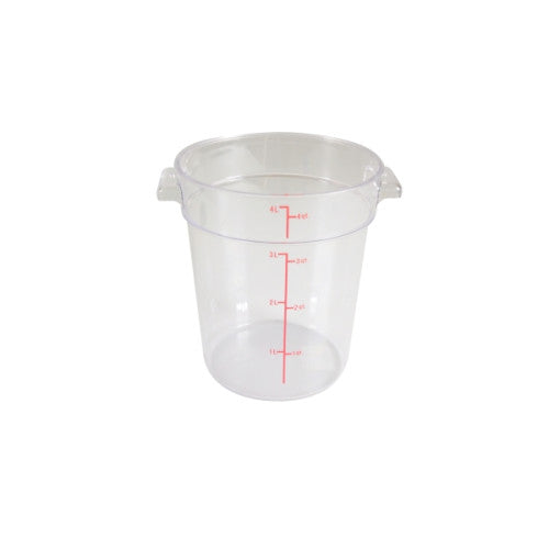 3.79 Ltr Round Clear Polypropylene Food Storage Container