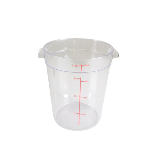 7.57 Ltr Round Clear Polycarbonate Food Storage Container