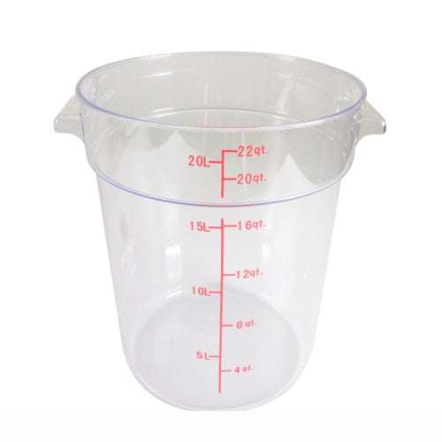 20.82 Ltr Round Clear Polycarbonate Food Storage Container