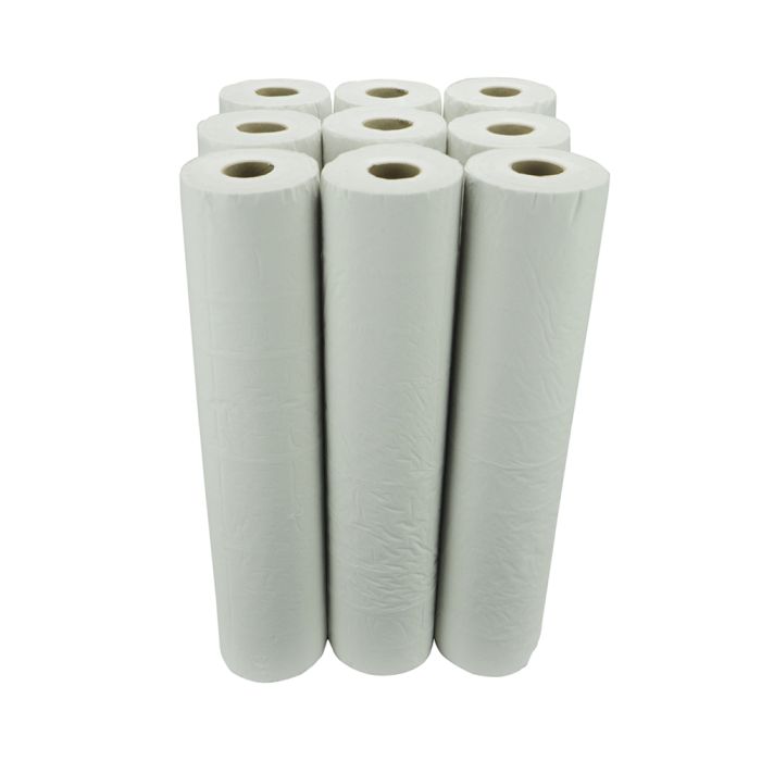 Bulkysoft Laminated 2ply 20" White Couch Rolls ‑ Case of 9