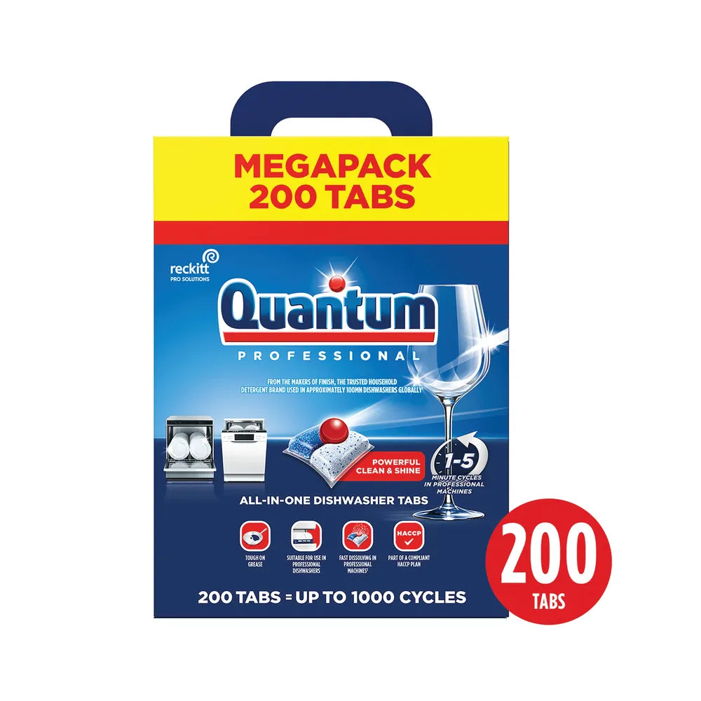 Quantum Professional All In One Dishwasher Tablets (Pack of 200) 3312393