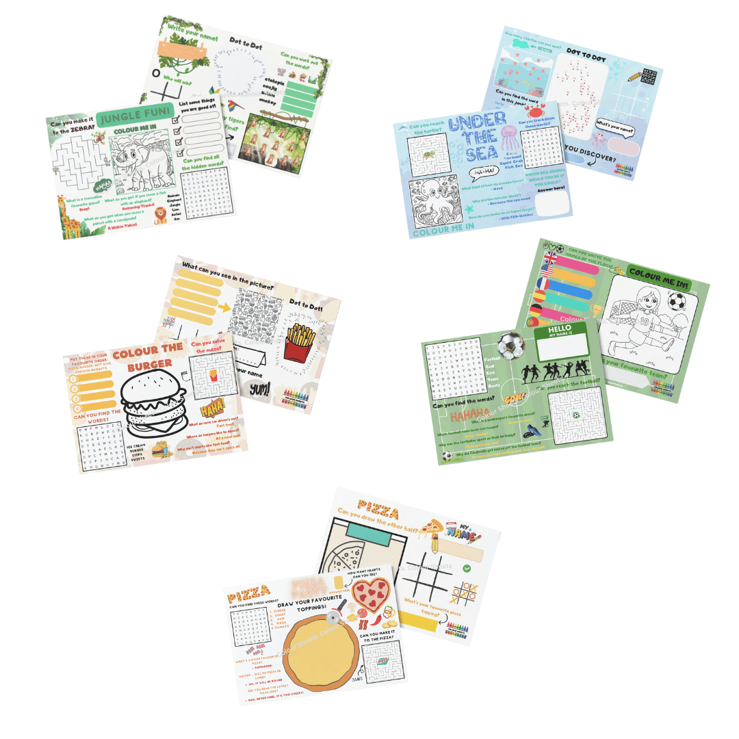 Kids Restaurant Activity Packs