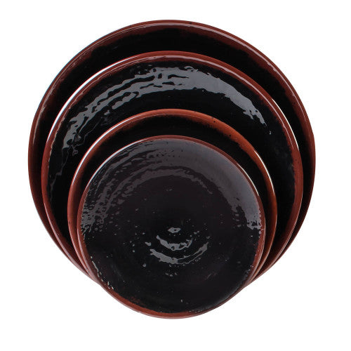 Tenmoku Lotus Shape Plate 150mm - Pack of 12