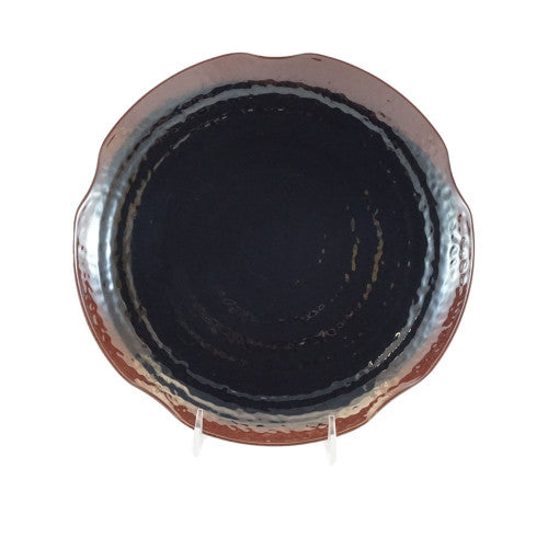 Tenmoku Lotus Shape Plate 405mm - Pack of 12