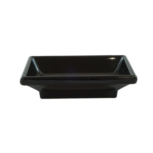 Classic Black Rectangular Sauce Dish 95mm x 65mm - Pack of 12