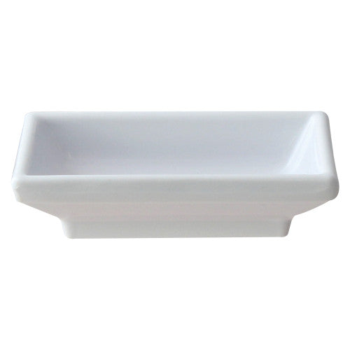Classic White Rectangular Sauce Dish 95mm x 65mm - Pack of 12