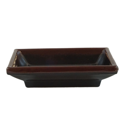 Tenmoku Rectangular Sauce Dish 95mm x 65mm - Pack of 12