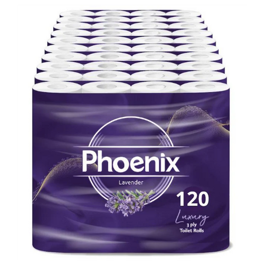 120 Rolls Soft Supreme Luxury Quilted 3 Ply Lavender-Fragranced Toilet Rolls