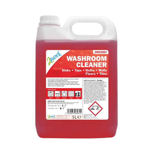 2Work Washroom Cleaner Concentrate Odourless 5 Litre