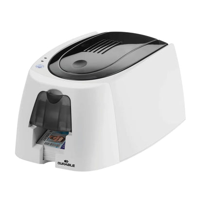 Durable DURACARD ID 300 ID Name Badge Card Printer with Ribbon and 100 Cards 891065