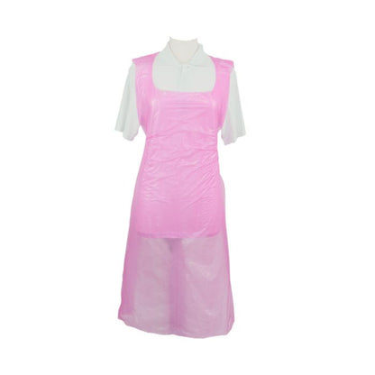 Shield® Pink Medium Duty Aprons on a Roll ‑ 27" x 46" - roll of 200