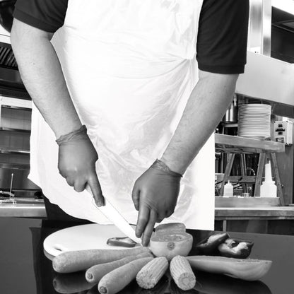 Shield® White Extra Heavy Duty Aprons on a Roll ‑ 27" x 46" - Roll of 100