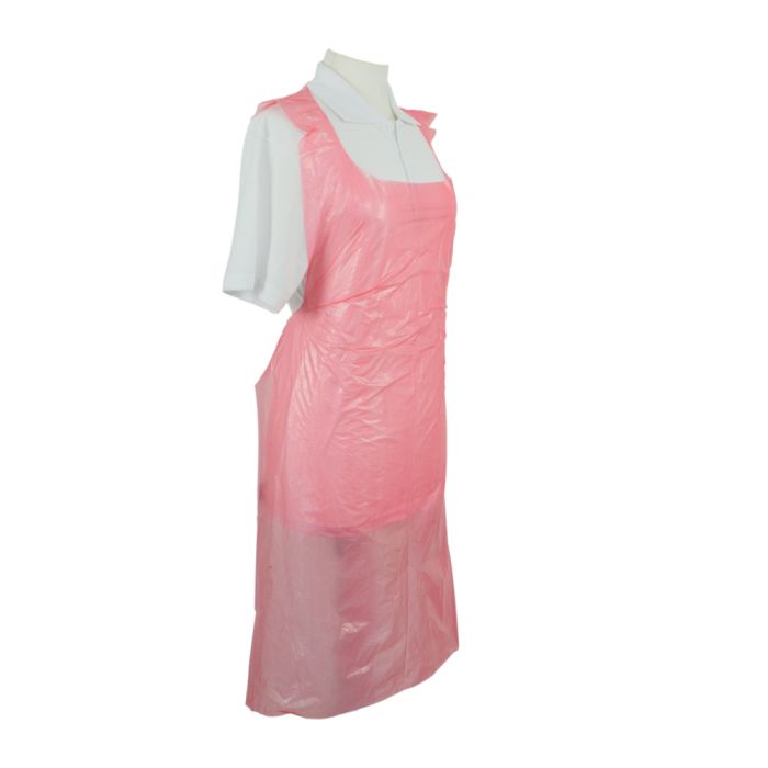 Shield® Red Disposable Aprons on a Roll ‑ 27" x 42" - Roll of 200