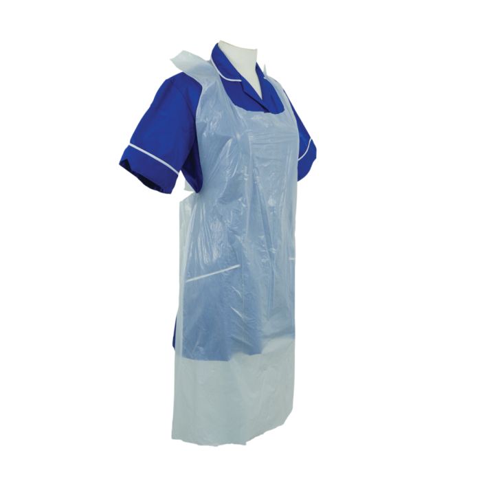 Shield® White Disposable Aprons in a Pack ‑ 27" x 42" - Pack of 100