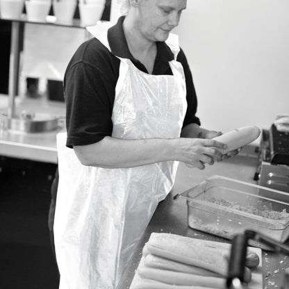 Shield® White Disposable Aprons in a Pack ‑ 27" x 42" - Pack of 100