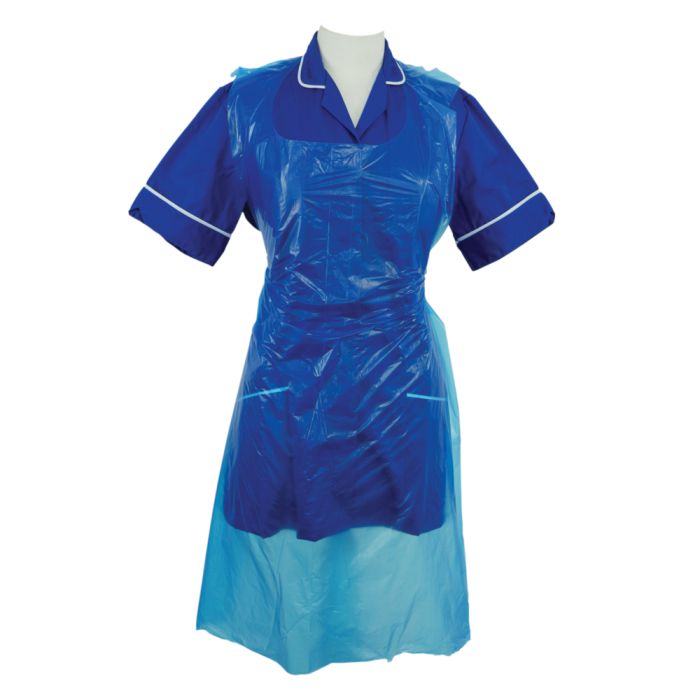 Shield® Blue Disposable Aprons on a Roll ‑ 27" x 40" - Roll of 200