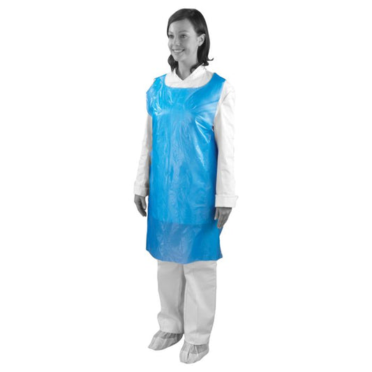 Shield® Blue Disposable Aprons in a Pack ‑ 27" x 40" - Pack of 100