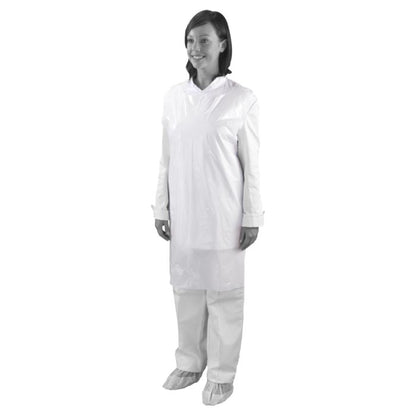 Shield® White Disposable Aprons in a Pack ‑ 27" x 40" - Pack of 100