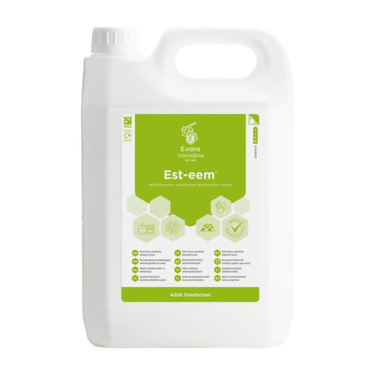 Evans Est‑eem Food Safe Cleaner Sanitiser Concentrate 5 Litre