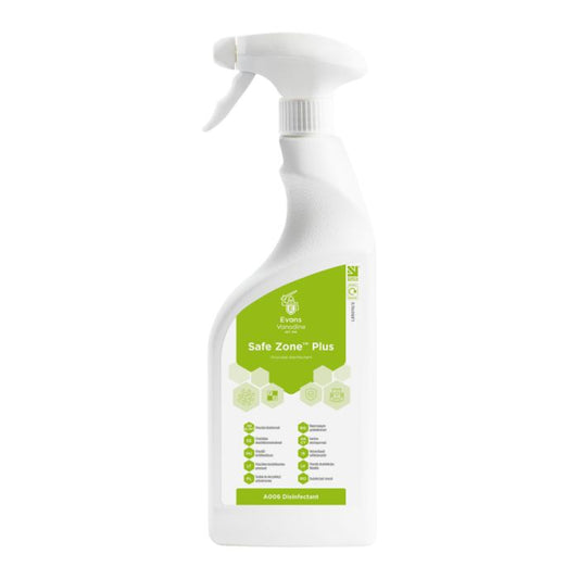 Evans Safe Zone Plus Virucidal Disinfectant 750ml RTU