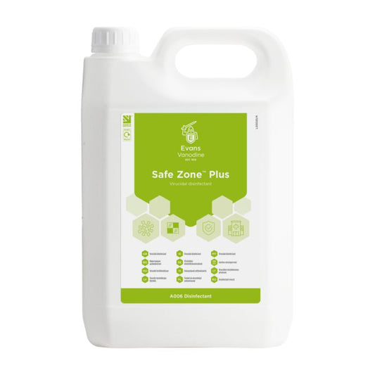 Evans Safe Zone Plus Virucidal Disinfectant 5 Litre RTU