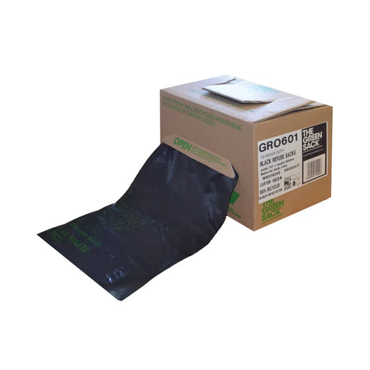 Greensack Heavy Duty Refuse Bag in Dispenser Black (Pack of 75) GRO601