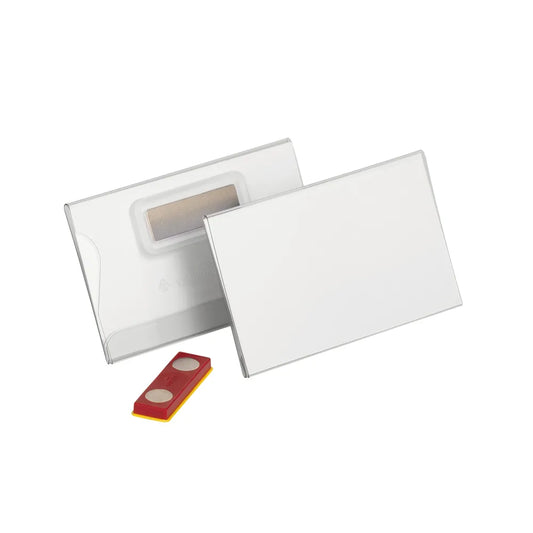 Durable CLICK FOLD Magnet Name Tag Badge Holder 54x90mm (Pack of 25) 824419