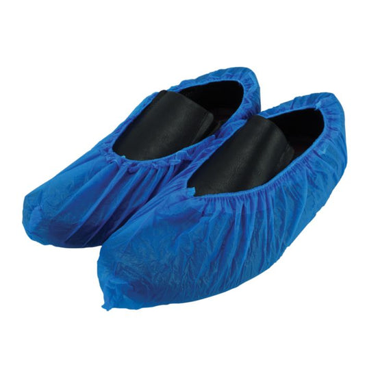 Blue CPE Overshoes (14" Machine Made) - Pack of 100
