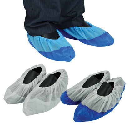 CPE Heavy Duty Non‑woven Overshoes - Pack of 40