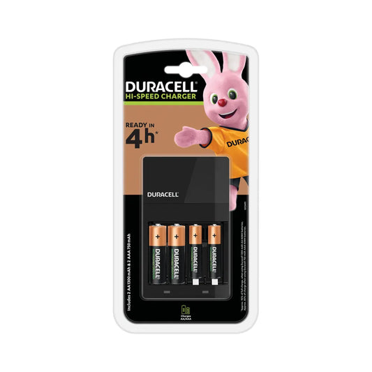 Duracell 4 Hour Battery Charger CEF14 with 2x AA/2x AAA Batteries 5004979