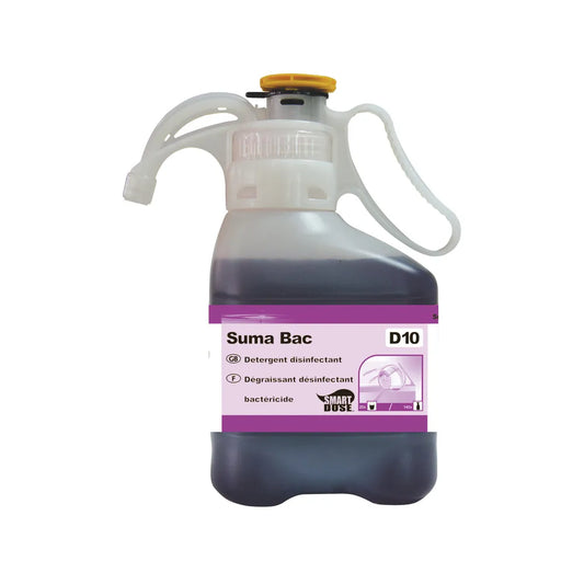 Diversey SmartDose Suma Bac D10 1.4 Litre Detergent Surface Sanitiser (Pack of 2)