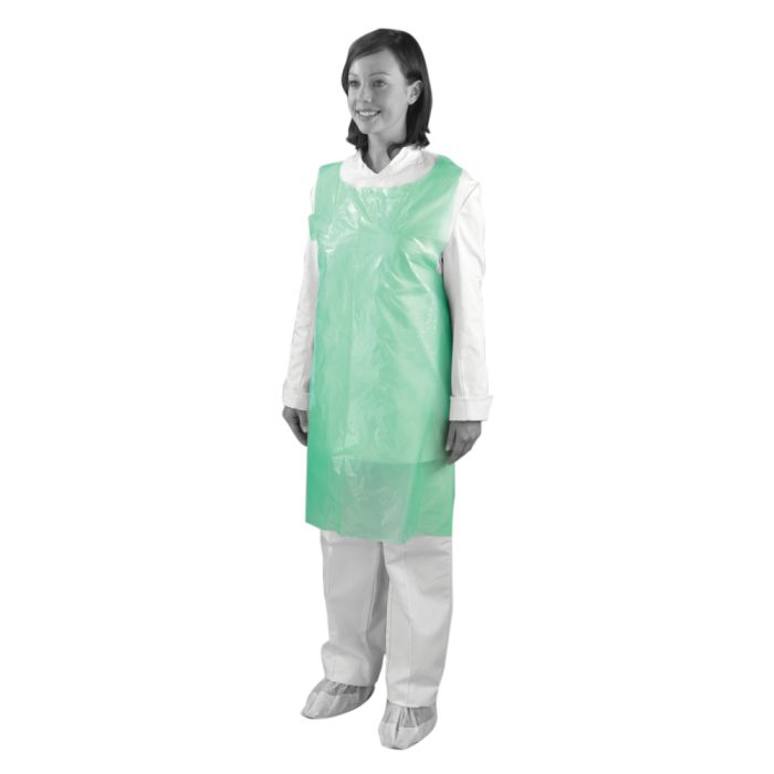 Shield® Green Medium Duty Aprons in a Pack ‑ 27" x 42" - Pack of 100