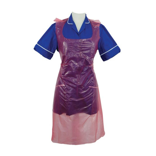 Shield® Red Medium Duty Aprons in a Pack ‑ 27" x 42"