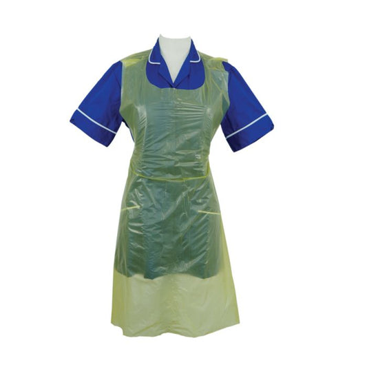 Shield® Yellow Medium Duty Aprons in a Pack ‑ 27" x 42" - Pack of 100