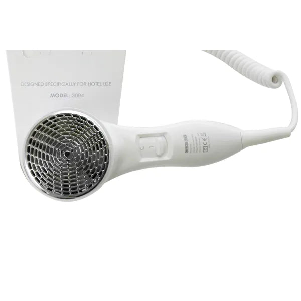 Kendal 1600 Wall Mounted Hair Dryer with Integrated Shaver Socket White 3004