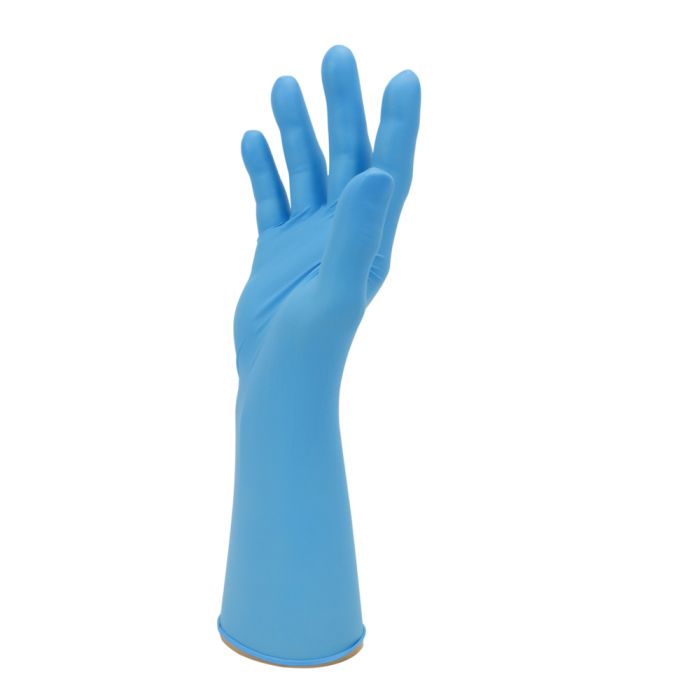 Bodyguards GL891 Blue Long Cuff Powder Free Exam Glove - Box of 100