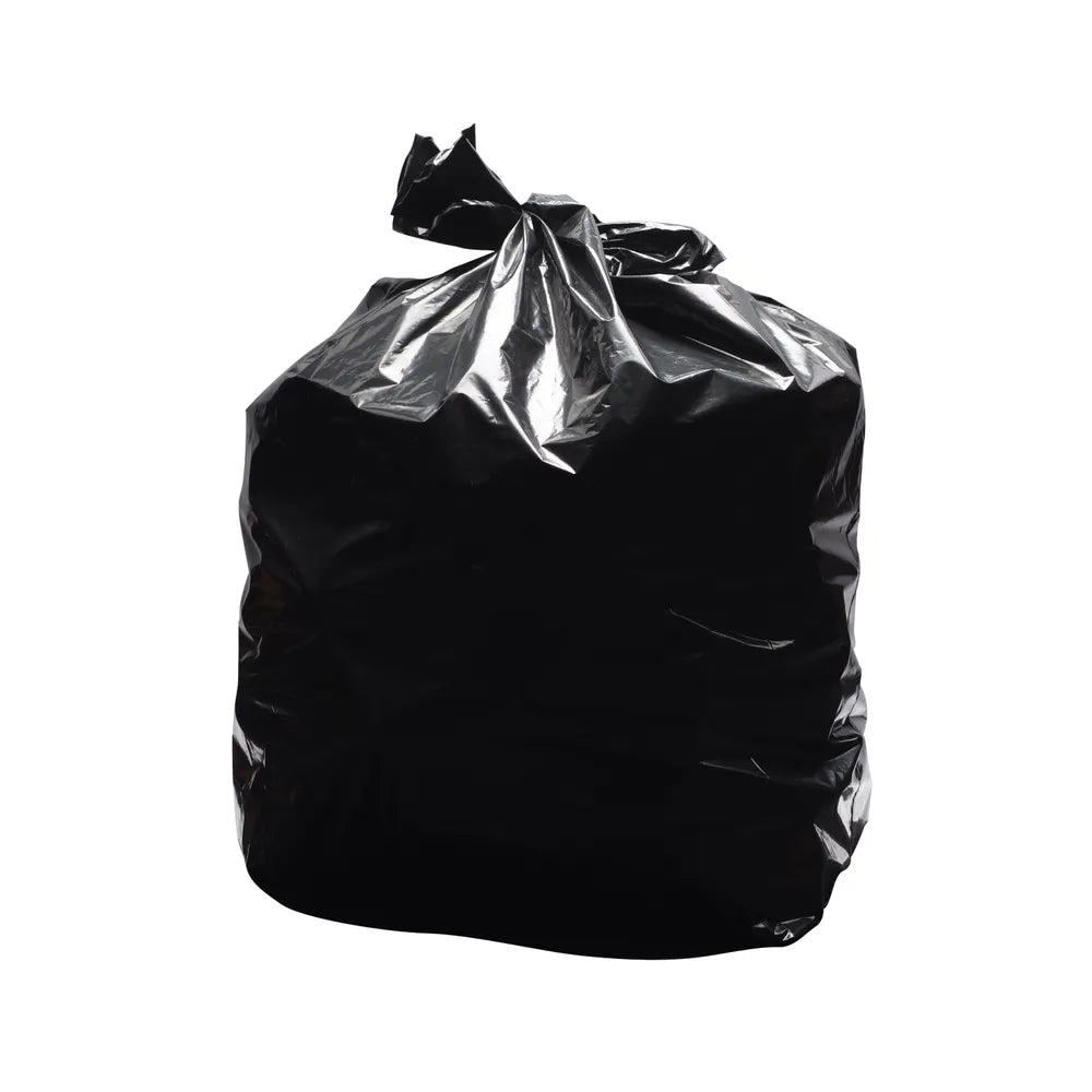 2Work Light Duty Refuse Sack LPDE Black 457x725x950mm (Pack of 200) KF73375