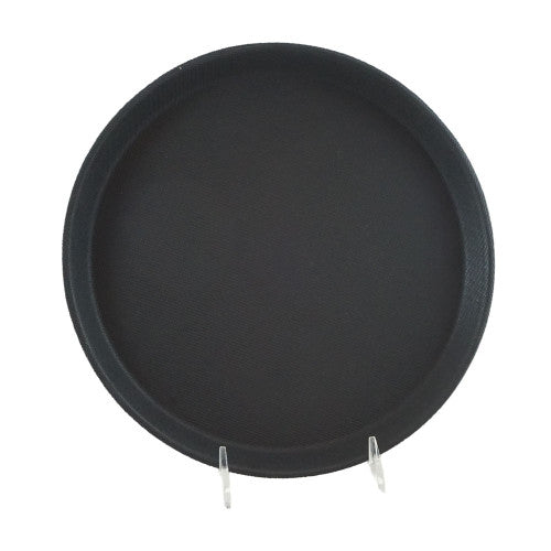 Black Fiberglass Round Serving Tray 279mm