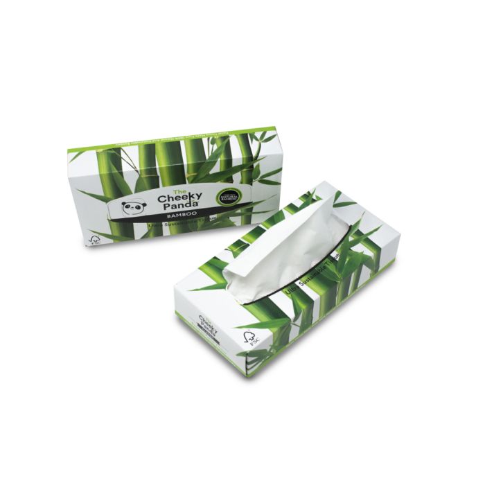 The Cheeky Panda Bamboo 3ply Facial Tissue (80 sheets) - Case (12 x 80 Sheets)