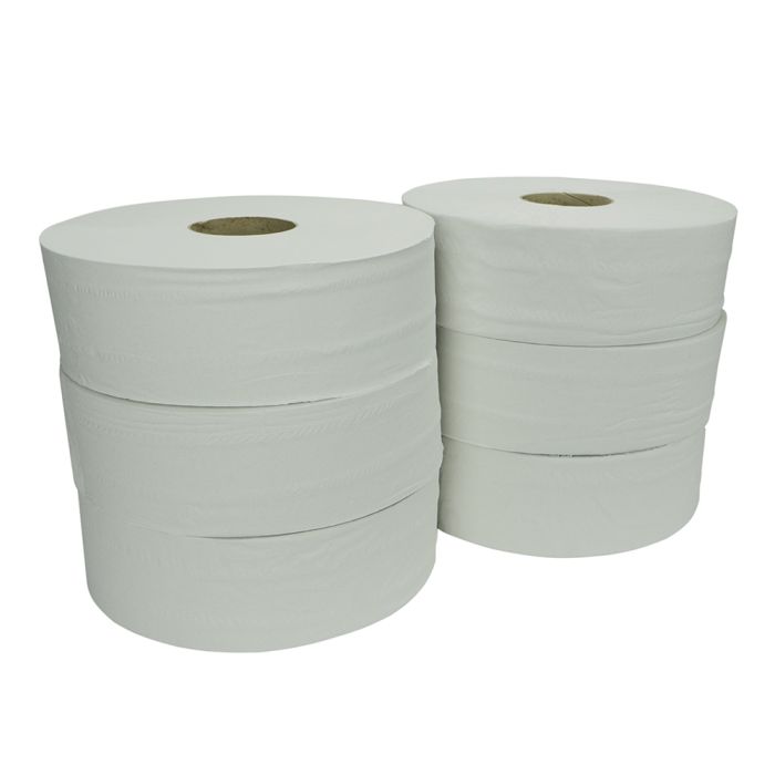 Essentials Maxi Jumbo 2 ply Toilet Rolls 400m ‑ 3" Core Case of 6
