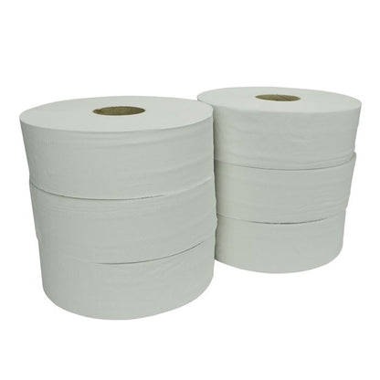 Essentials Maxi Jumbo 2 ply Toilet Rolls 400m ‑ 3" Core Case of 6