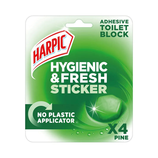 Harpic Hygienic Fresh Sticker Adhesive Toilet Block Pine (Pack of 6) 3275287