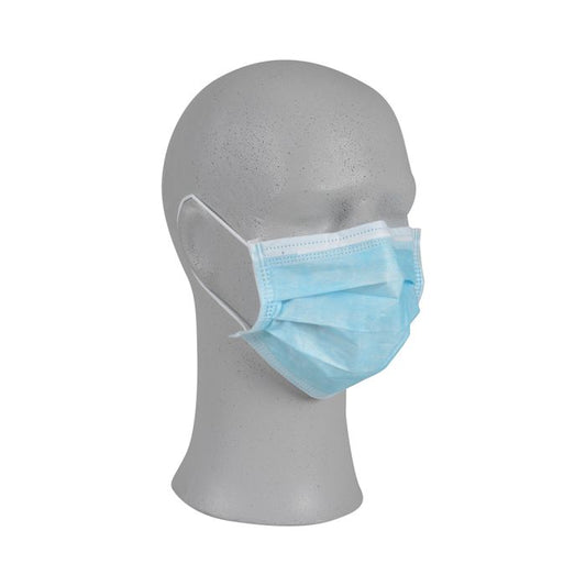 Type IIR Blue Face Masks with Ear Loops - Pack of 50
